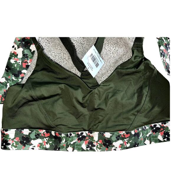 Adore Me Bra Sports Bra Medium Sports High Impact Mesh Wirefree Green NEW - Picture 2 of 8